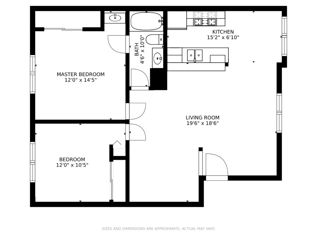 2 bedroom, 1 bathroom - Casa Serena Apartments
